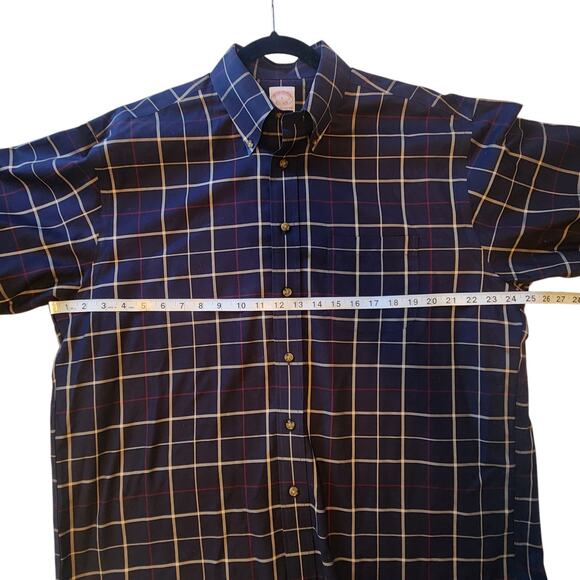 Brooks Brothers Supima Cotton Plaid Button-down Shirt, non-iron size Large - Picture 6 of 8